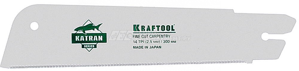Ножовка по дереву (пила) KRAFTOOL "KATRAN" FINE CUT 300 мм x 0,6 мм, 14 TPI (1,8 мм)
