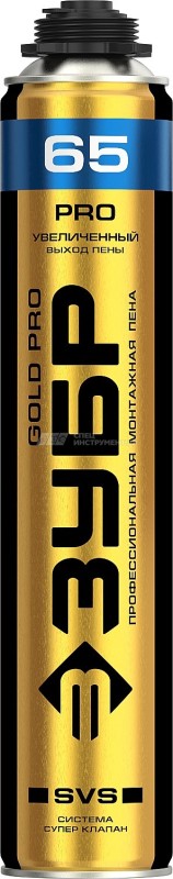 Пена ЗУБР "GOLD PRO 65" профессиональная, монтажная, пистолетная, всесезонная, 850мл