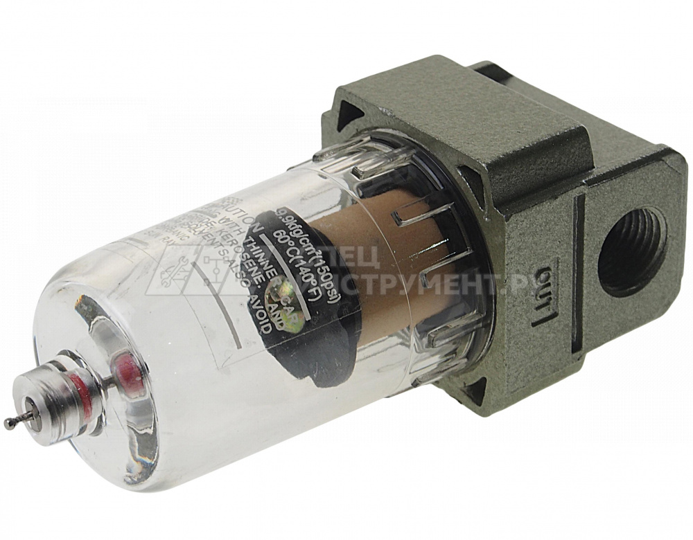 Фильтр для пневмосистемы 1/4"(600 л/мин, давл-е max 10 bar, 5-60°С, 5 мкм)