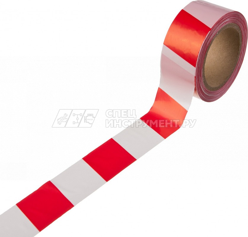 Сигнальная лента ЗУБР "МАСТЕР", цвет красно-белый, 50мм х 200м